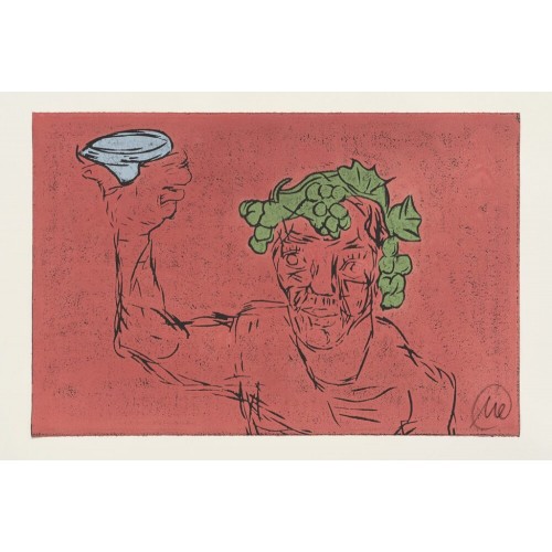 Kopf des Dionysos (rot) LUE1568