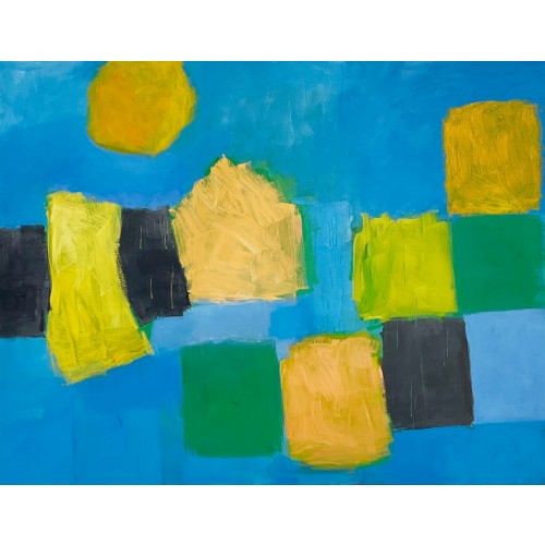 ohne Titel (Waben auf Blau)
