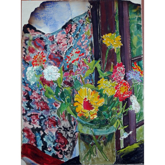 Zinnien im Glas
