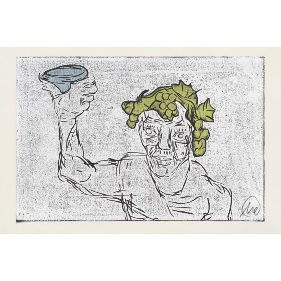 Kopf des Dionysos (weiß) LUE1561