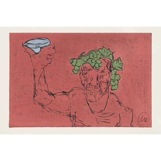 Kopf des Dionysos (rot) LUE1568