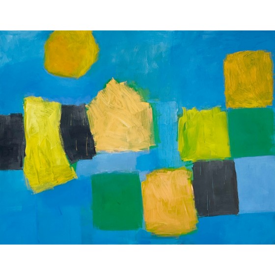 ohne Titel (Waben auf Blau)